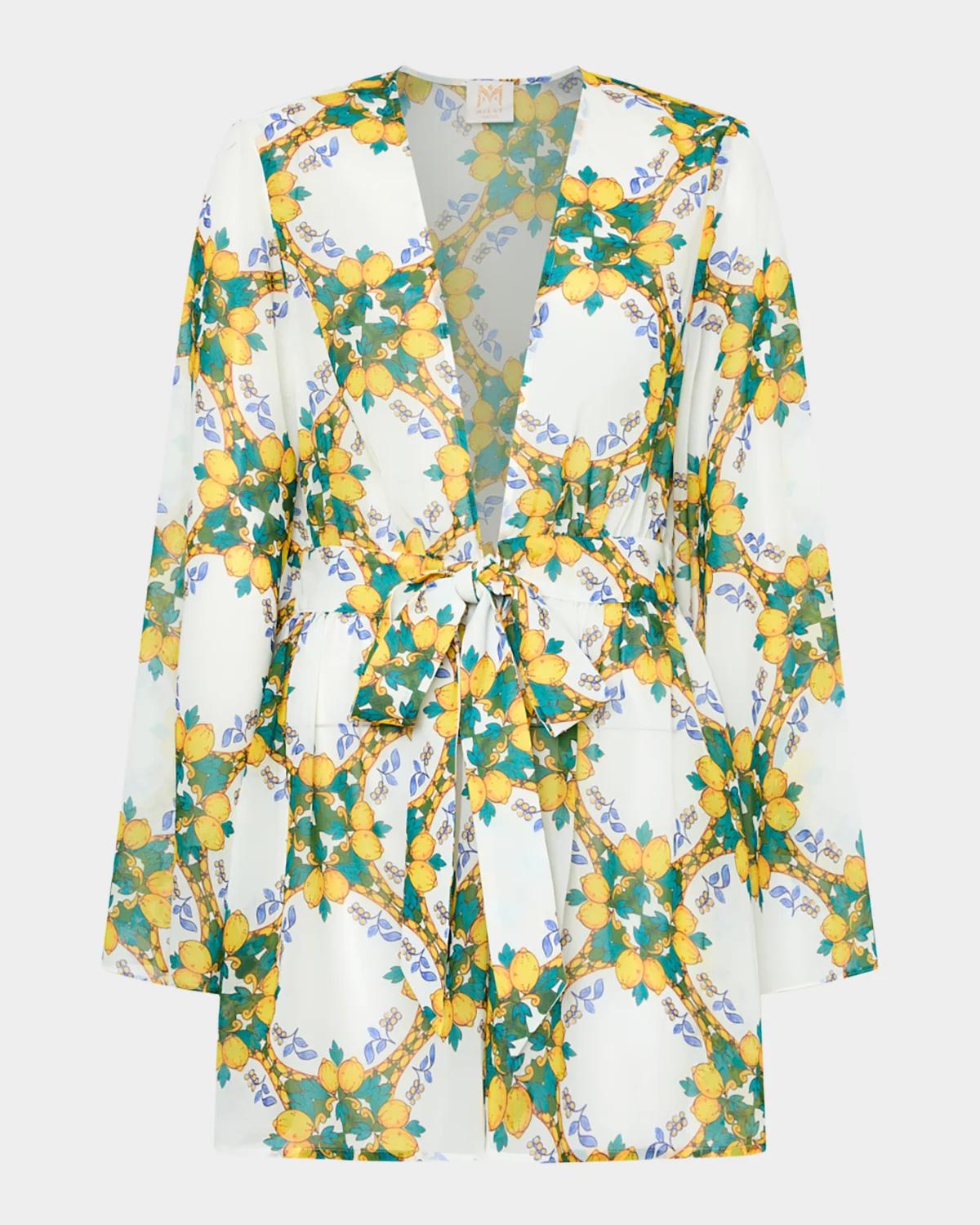 Milly Jessie Lemon Tile Mini Coverup