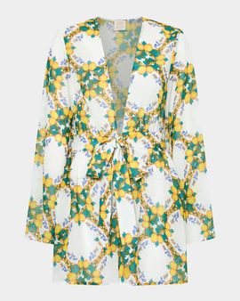 Milly Jessie Lemon Tile Mini Coverup