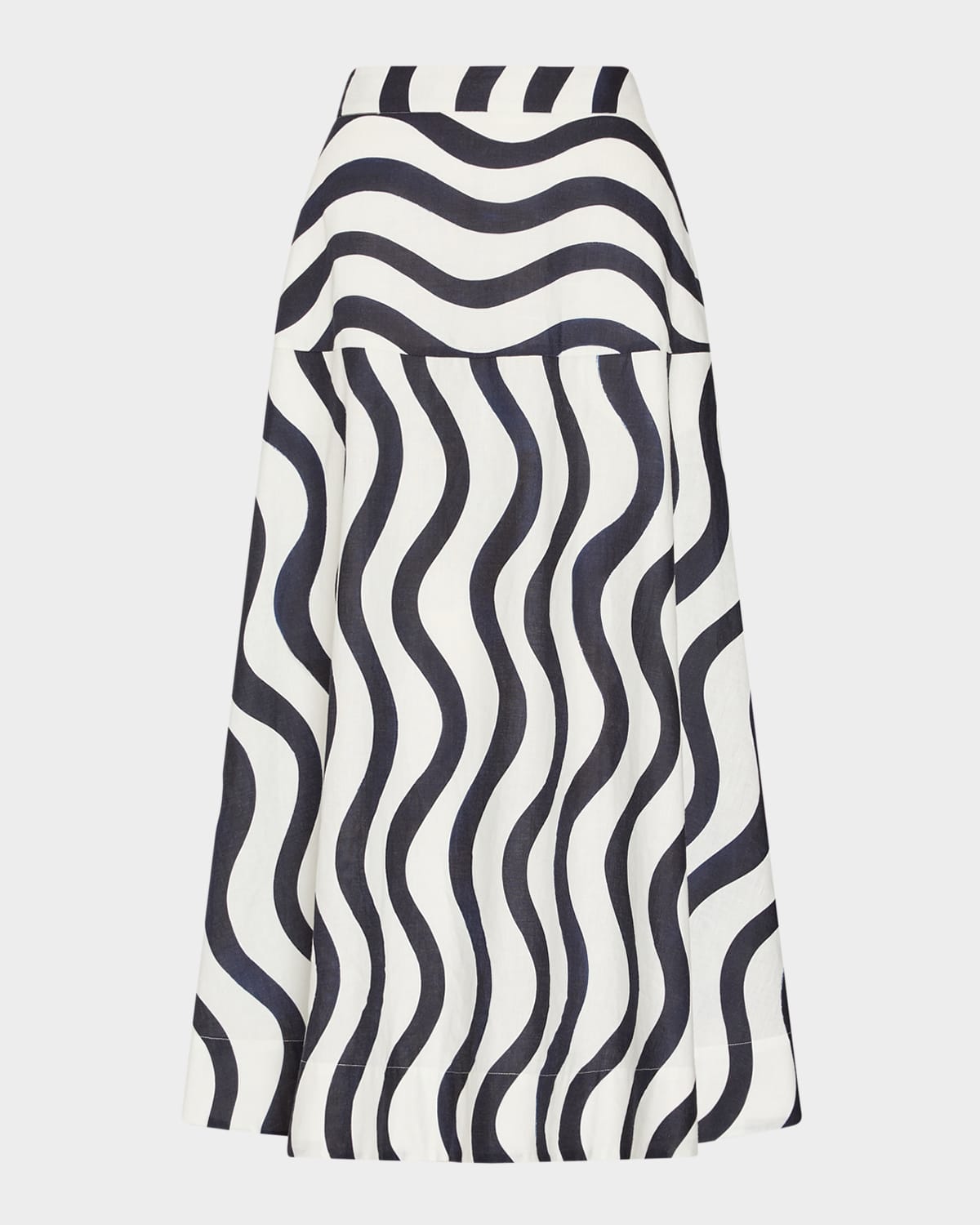 Milly lona Printed Midi Skirt