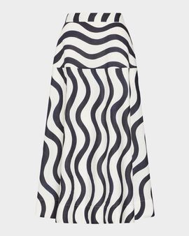 Milly lona Printed Midi Skirt