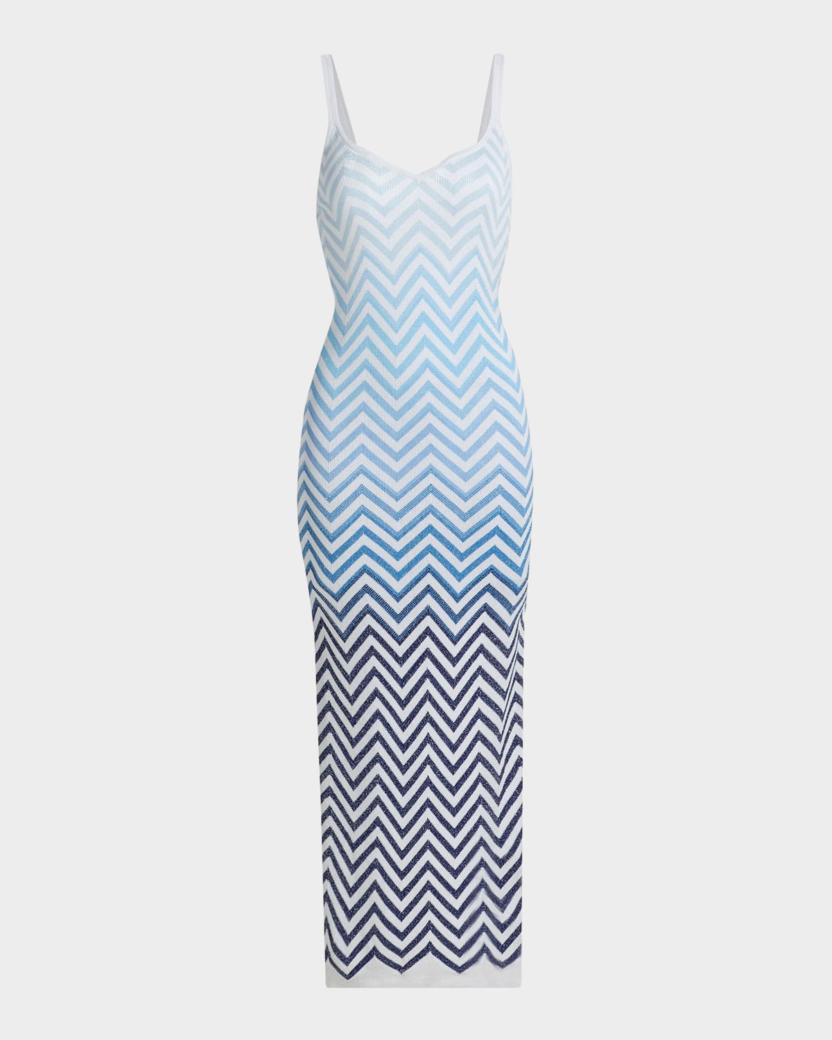 Milly Mica Gradient Zigzag Midi Cover-Up Dress