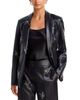 Milly Milly Avery Faux Leather Beaded Blazer - 3