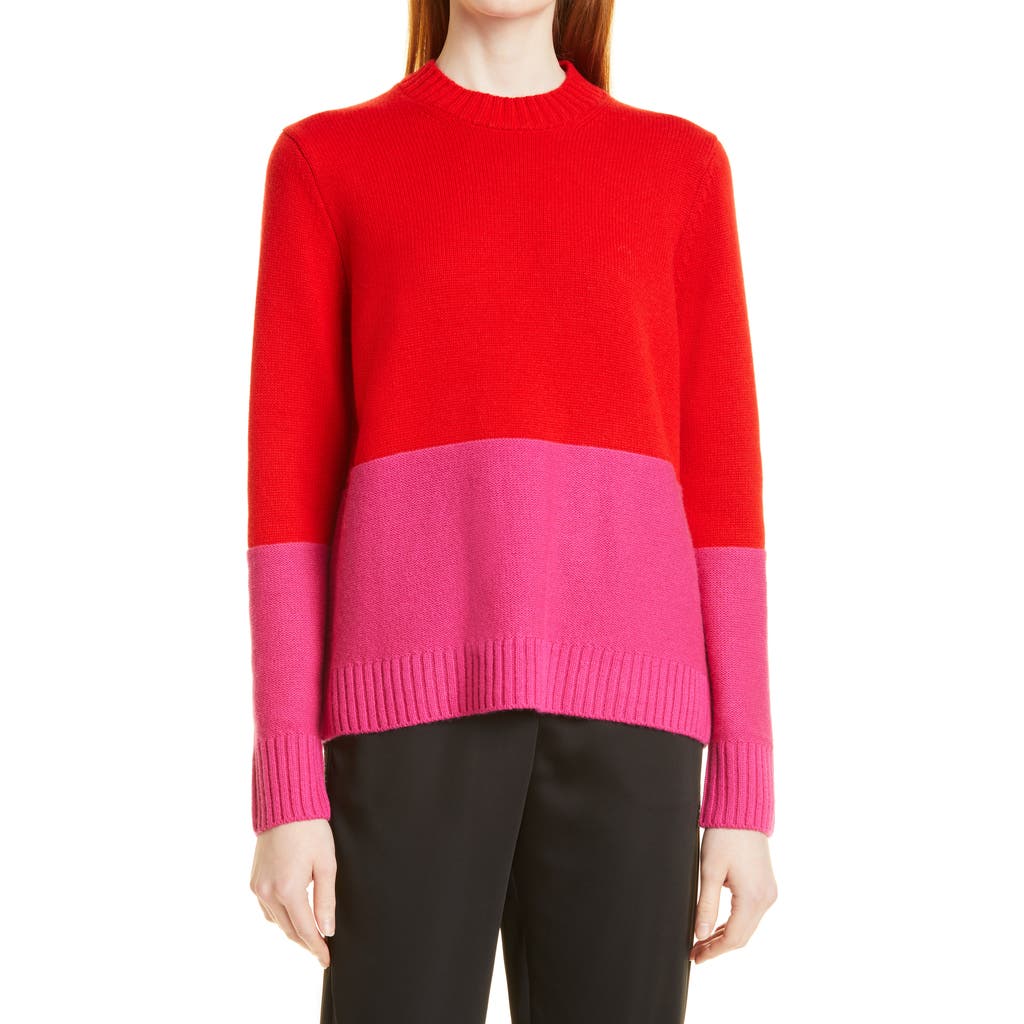 Milly Milly Colorblock Wool & Cashmere Sweater