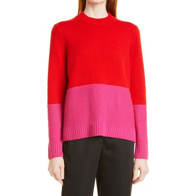 Milly Milly Colorblock Wool & Cashmere Sweater