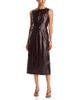 Milly Milly Elsie Faux Leather Sleeveless Midi Dress - 1