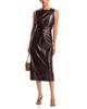 Milly Milly Elsie Faux Leather Sleeveless Midi Dress - 2