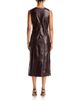Milly Milly Elsie Faux Leather Sleeveless Midi Dress - 4
