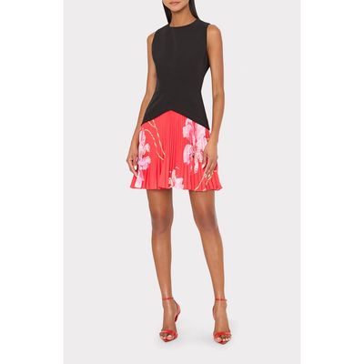 Milly Milly Haddy Floral Pleated Minidress