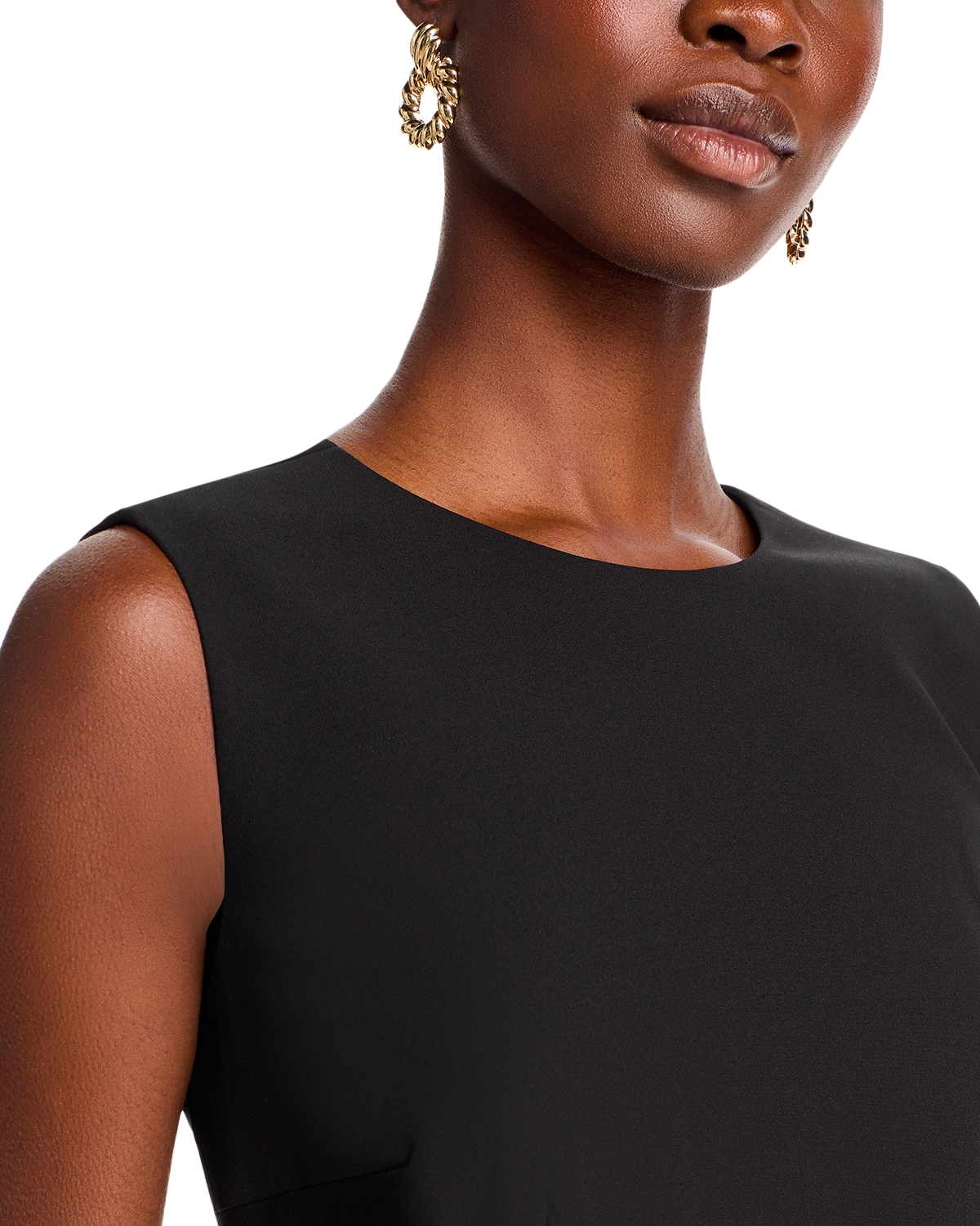strapless open back dress Milly Haddy Leather Combo Mini Dress in Black/White main image 0