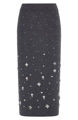 Milly Milly Iyla Embellished Midi Skirt