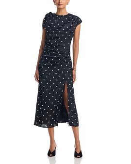flowers of spain linen dress in blue & white milly Milly