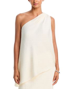 Milly Milly Kim One Shoulder Studded Top