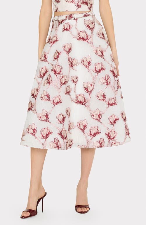 Milly Milly Noella Belted Textured Floral Maxi Skirt