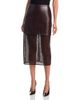 Milly Milly Novah Faux Leather Midi Skirt - 1