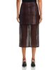 Milly Milly Novah Faux Leather Midi Skirt - 3
