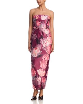milly orion sequin dress Milly Orion Velvet Floral Sequins Maxi Dress
