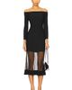 MILLY MILLY Ots Sheer Knit Midi Dress - 1