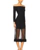 MILLY MILLY Ots Sheer Knit Midi Dress - 2