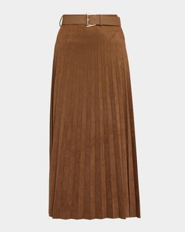 Milly Nayla Pleated A-Line Midi Skirt