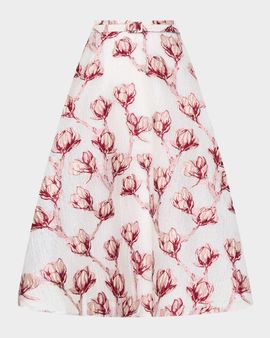 Milly Noella Floral Midi Skirt