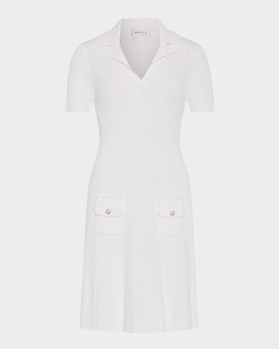 Milly Romy A-Line Rib Knit Mini Dress