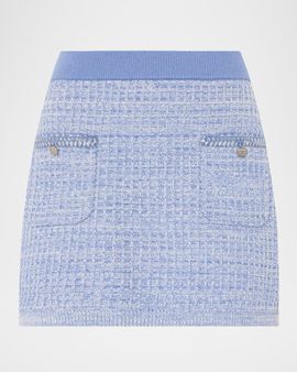 Milly Saige Waffle-Knit Mini Skirt