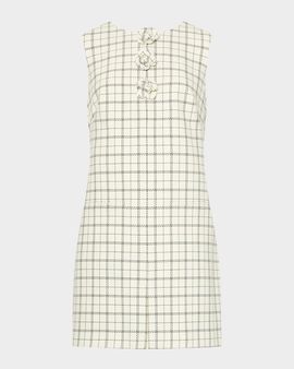 Milly Saylor Plaid-Print Mini Shift Dress
