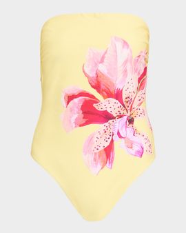Milly Songe D & apos;Iris Strapless One-Piece Swimsuit
