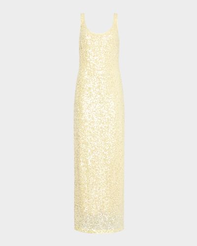 Milly Tatum Sleeveless Sequin Stretch Maxi Dress