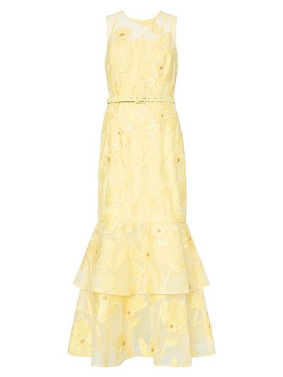 Milly Women's Anna Grand Fleur Sleeveless Evening Dress