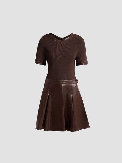Milly Women's Devyn Mixed-Media A-Line Mini Dress