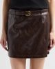 Milly Women's Eliza Belted Faux-Leather Mini Skirt - 5