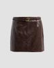Milly Women's Eliza Belted Faux-Leather Mini Skirt - 6