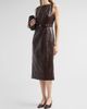 Milly Women's Elsie Faux Leather Midi Dress - 4