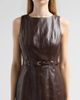 Milly Women's Elsie Faux Leather Midi Dress - 5