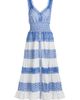 Milly Women's Eyelet-Trim Striped Cotton Midi-Dress - 1