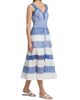 Milly Women's Eyelet-Trim Striped Cotton Midi-Dress - 2