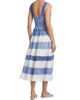 Milly Women's Eyelet-Trim Striped Cotton Midi-Dress - 5