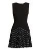Milly Women's Haddy Polka Dot Pleated Combo Minidress - 1
