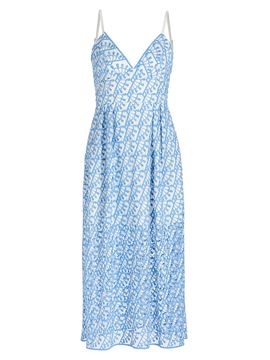 chinese dress ladies Kinsley White High-Neck Floral Lace Midi Dress main image 1