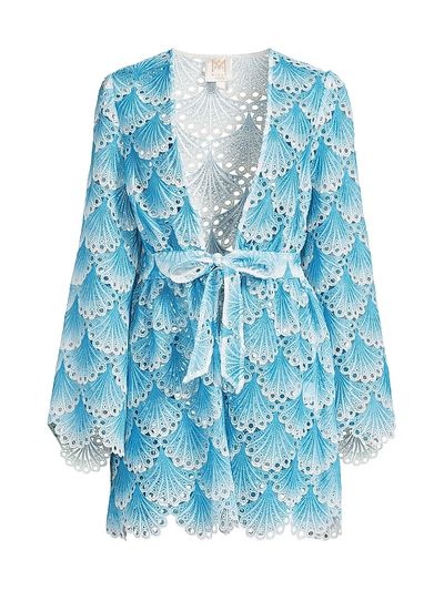 Milly Women's Jessie Bubble Wave Lace Cover-Up Dress