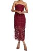 Milly Women's Kait Tile Lace Strapless Midi-Dress - 2