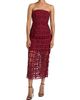Milly Women's Kait Tile Lace Strapless Midi-Dress - 3