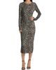 Milly Women's Leopard Print Jersey Midi-Dress - 3