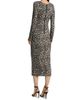 Milly Women's Leopard Print Jersey Midi-Dress - 5