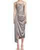 Milly Women's Lilliana Satin Draped Slip Dress - 3