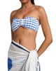 Milly Women's Margot Gingham Bandeau Bikini Top - 6