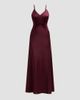 Milly Women's Nyssa Satin Maxi Dress - 1