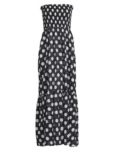 Milly Women's Olen Polka Dot Strapless Cover-Up Maxi Dress