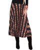 Milly Women's Otha Striped Leopard Pleated Midi-Skirt - 3